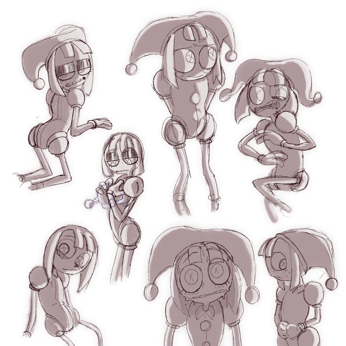 ArtsJohnnym's tweet photo. Pomnislop sketches 
#tadc #TheAmazingDigitalCricus #tdacfanart https://t.co/NSTTbkm5nE