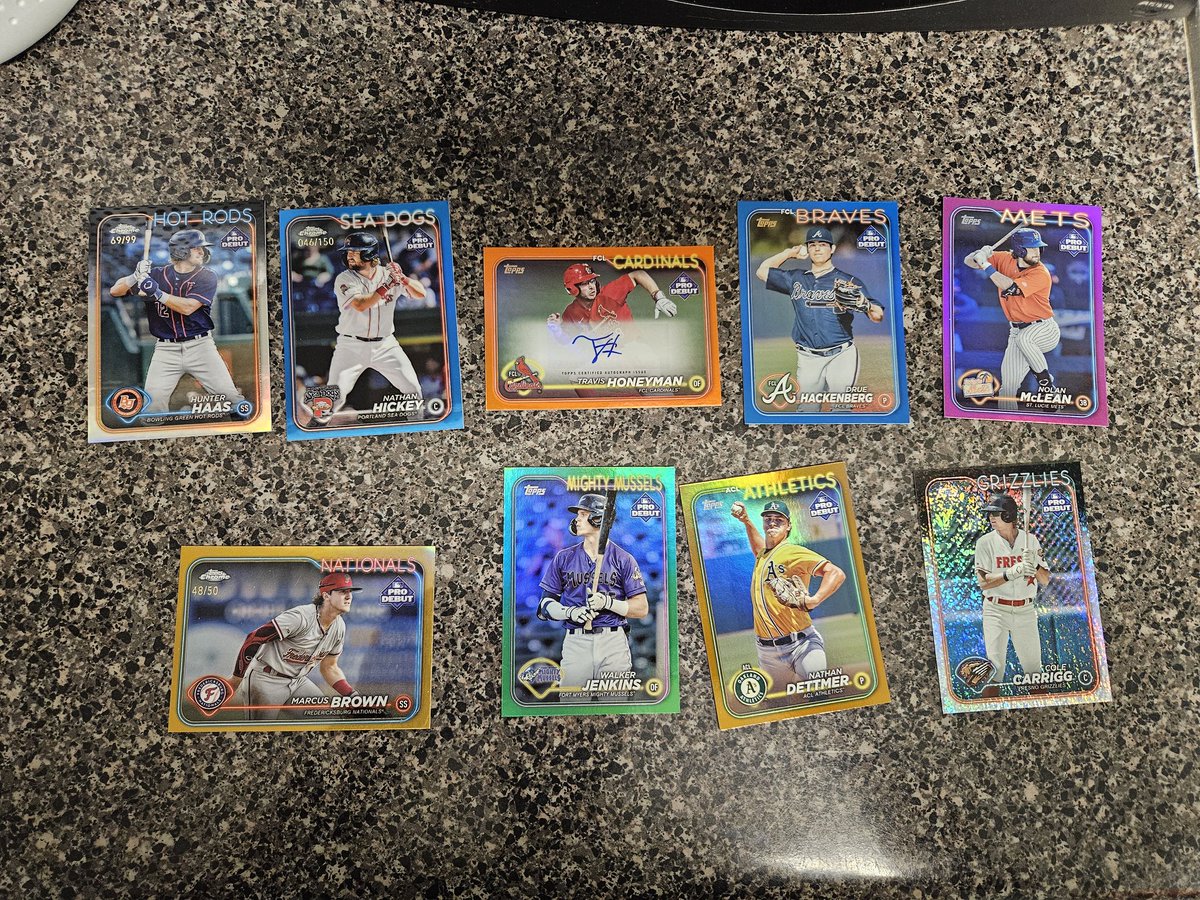 Strings_field's tweet image. Is there a better product out right now than Pro Debut? For those of us who love to rip and enjoy collecting, I don't think it gets much better. $80 Jumbo Box had 9 numbered parallels. Can't beat it. @CardPurchaser @TheHobby247 @HobbyConnector @Topps #tradingcards #MLB #Hobby