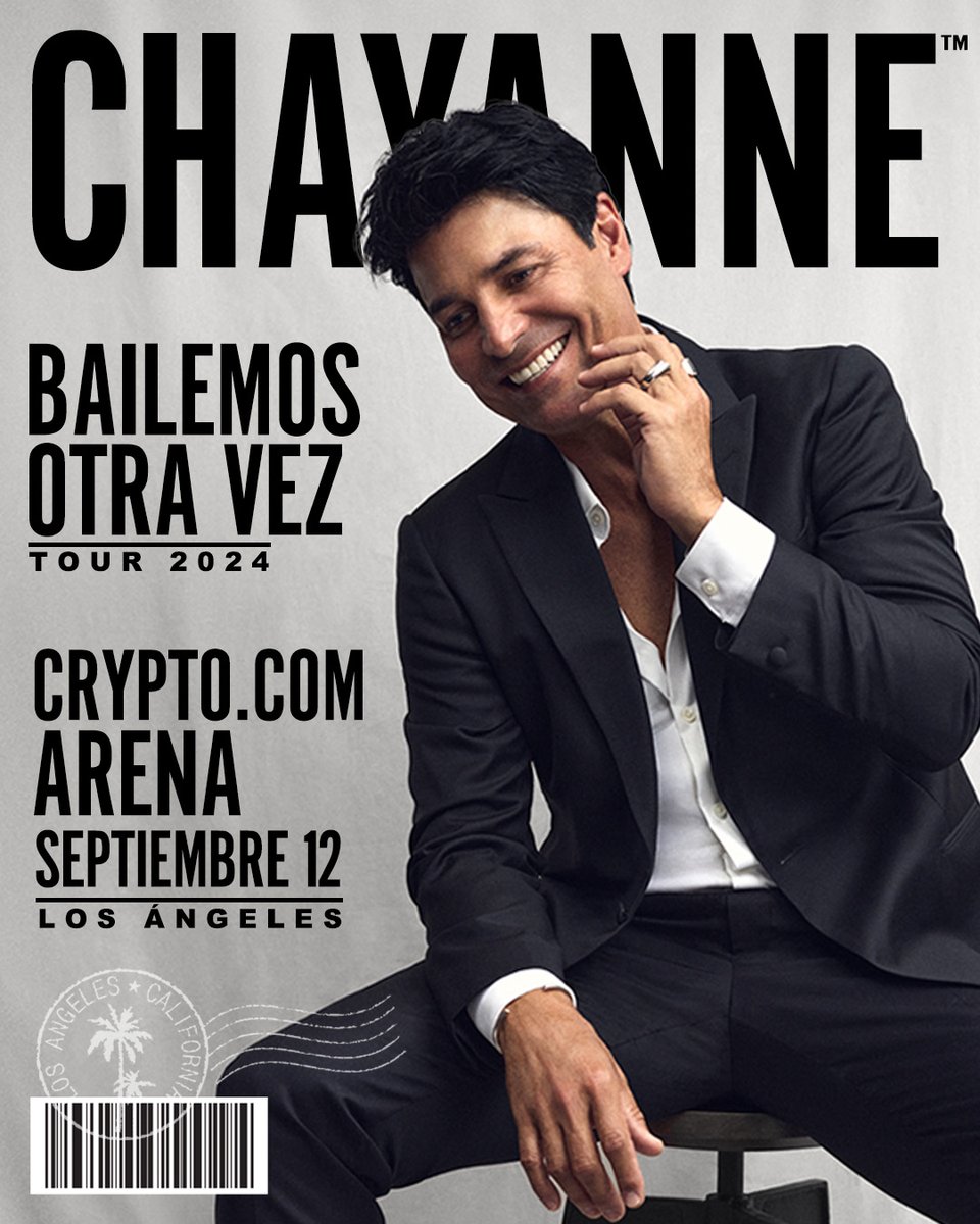 Get your dancing shoes ready for a night with Chayanne! Doors open: 7pm  Show starts: 8pm