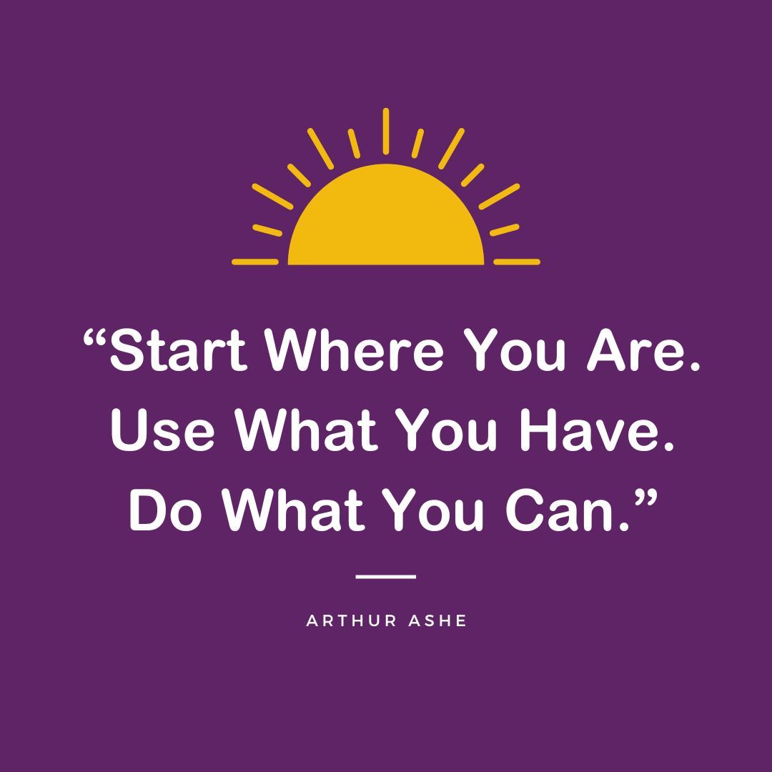 Arthur Ashe said it well when he shared these thoughts about taking on challenges. Whether confronting an opponent on the tennis court, learning a new skill, or taking on a goal these simple principles apply. #inspiration #quote #goals