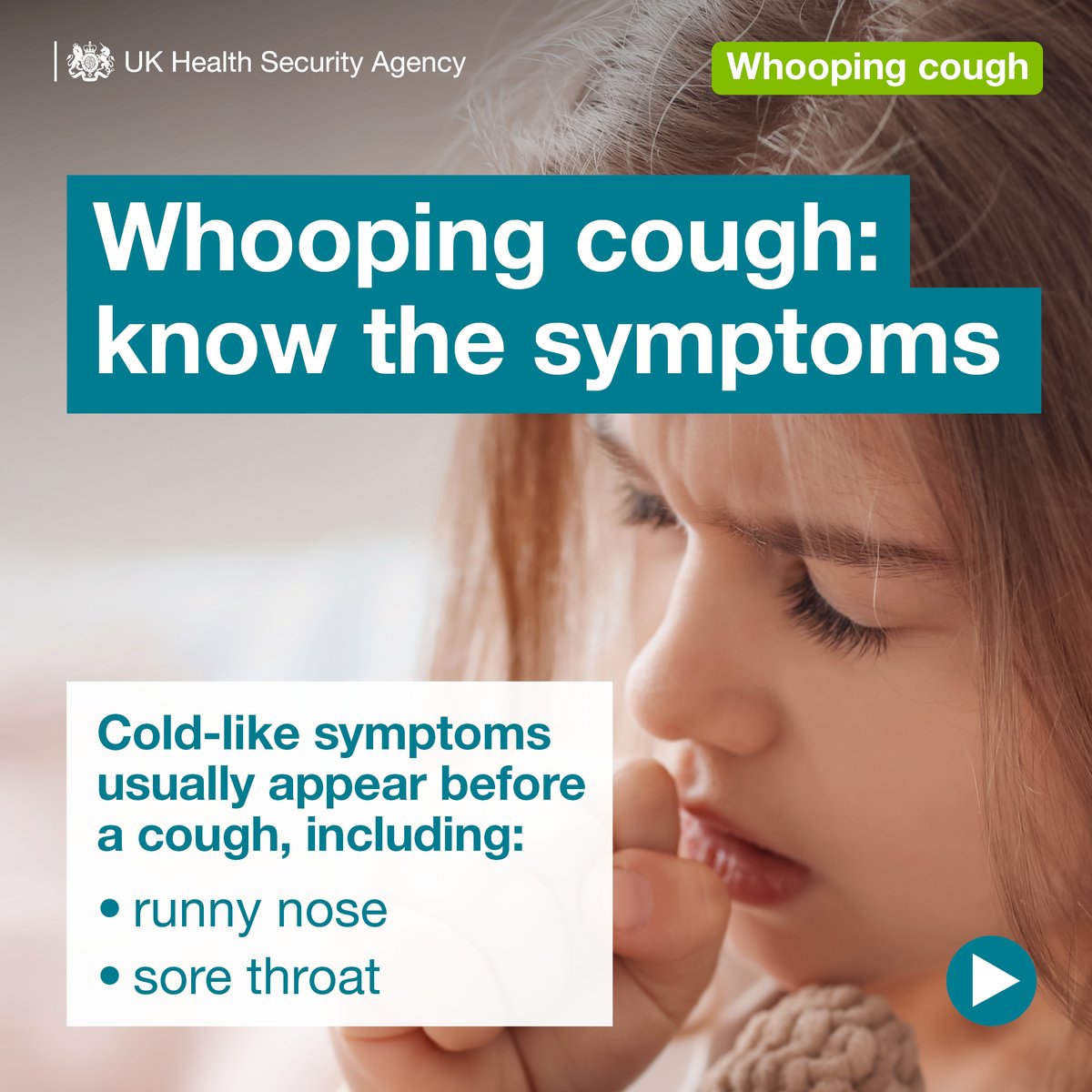 Do you know the symptoms of #WhoopingCough?

Make sure you know what to look out for - UK Health Security Agency’s blog post has useful information and advice for parents: ukhsa.blog.gov.uk/2024/04/12/wha…

#Pertussis