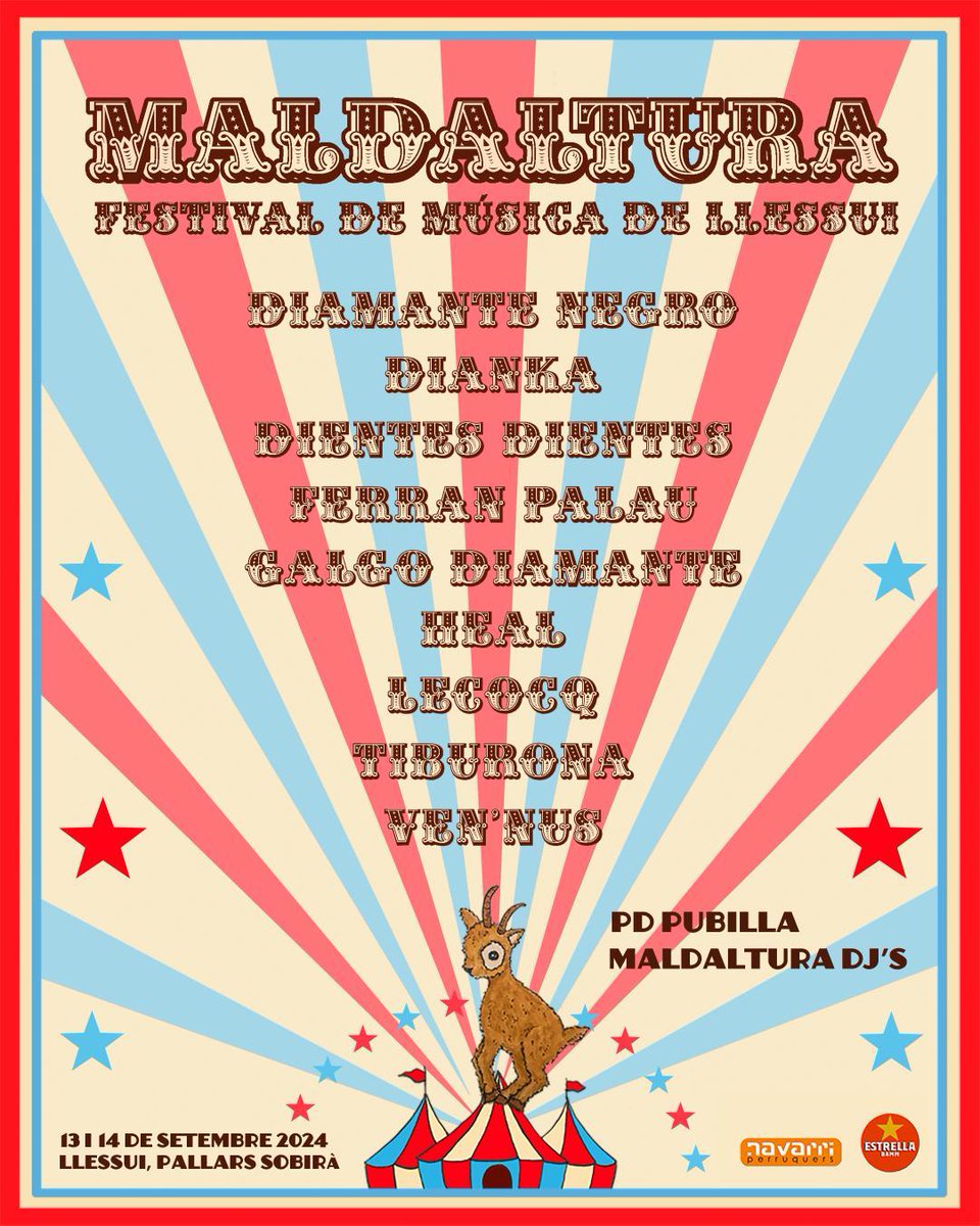 visitpallars's tweet photo. "🌟✨ No t'ho perdis! Aquest divendres i dissabte, una nova edició del MALDALTURA_Festival a Llessui. 🎵
"🎤🎸 Descobreix la cartellera d'actuacions al cartell! 🎶
Per més ℹ️ i abonaments: https://t.co/gvN919eqQ9
#Maldaltura #Llessui 🎉 #valldassua #pallarssobira https://t.co/6GNEpNjdGO