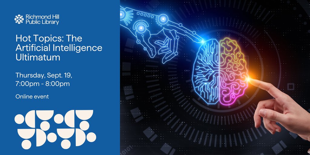 🤖✨Join us online for an engaging talk with Marcel O'Gorman, a leading expert from the University of Waterloo. Discover how AI is shaping our world and whether we’re ready for the changes it brings. Learn more: bit.ly/3X8Mf4v