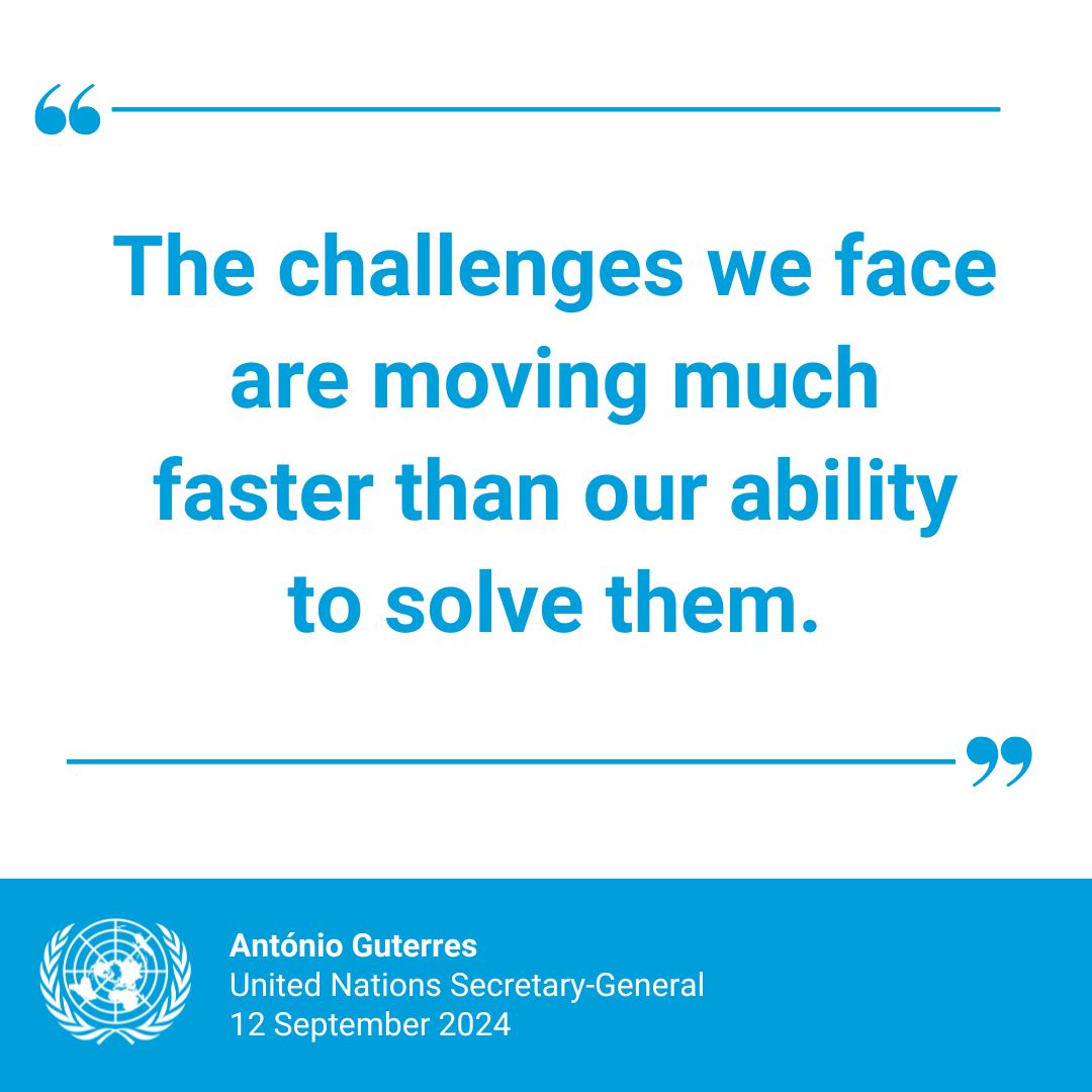 United Nations (@un) on Twitter photo “The Summit of the Future is an opportunity for far-reaching agreements on international collaboration for a safer, more sustainable & more equitable world.”
– <a href="/antonioguterres/">António Guterres</a> calls on UN member countries to take action for #OurCommonFuture. un.org/sg/en/content/… “The Summit of the Future is an opportunity for far-reaching agreements on international collaboration for a safer, more sustainable & more equitable world.”
– <a href="/antonioguterres/">António Guterres</a> calls on UN member countries to take action for #OurCommonFuture. un.org/sg/en/content/…