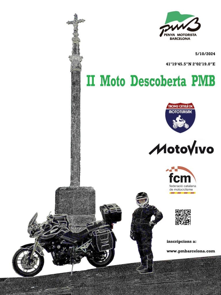 24HPMB's tweet photo. II MotoDescoberta PMB 🏁🏍️🏁
Data : Dissabte 05/10/2024
Lloc de sortida : Sant Boi de Llobregat
Hora inici : 8:00
Lloc d’arribada : BV-2041
Consulteu la nostra web per informació:
https://t.co/BcnQ4Na31j
Us esperem !! https://t.co/2Lew7VPAhg