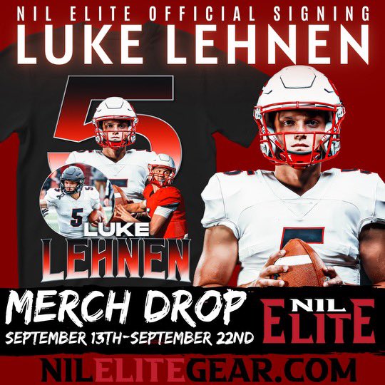 I want to thank everyone in my life that has supported me this far in my athletic career whether it be at the high school or collegiate level. I do have some merch dropping tomorrow at nilelitegear.com if anyone wants some new gear to wear for this upcoming season!
