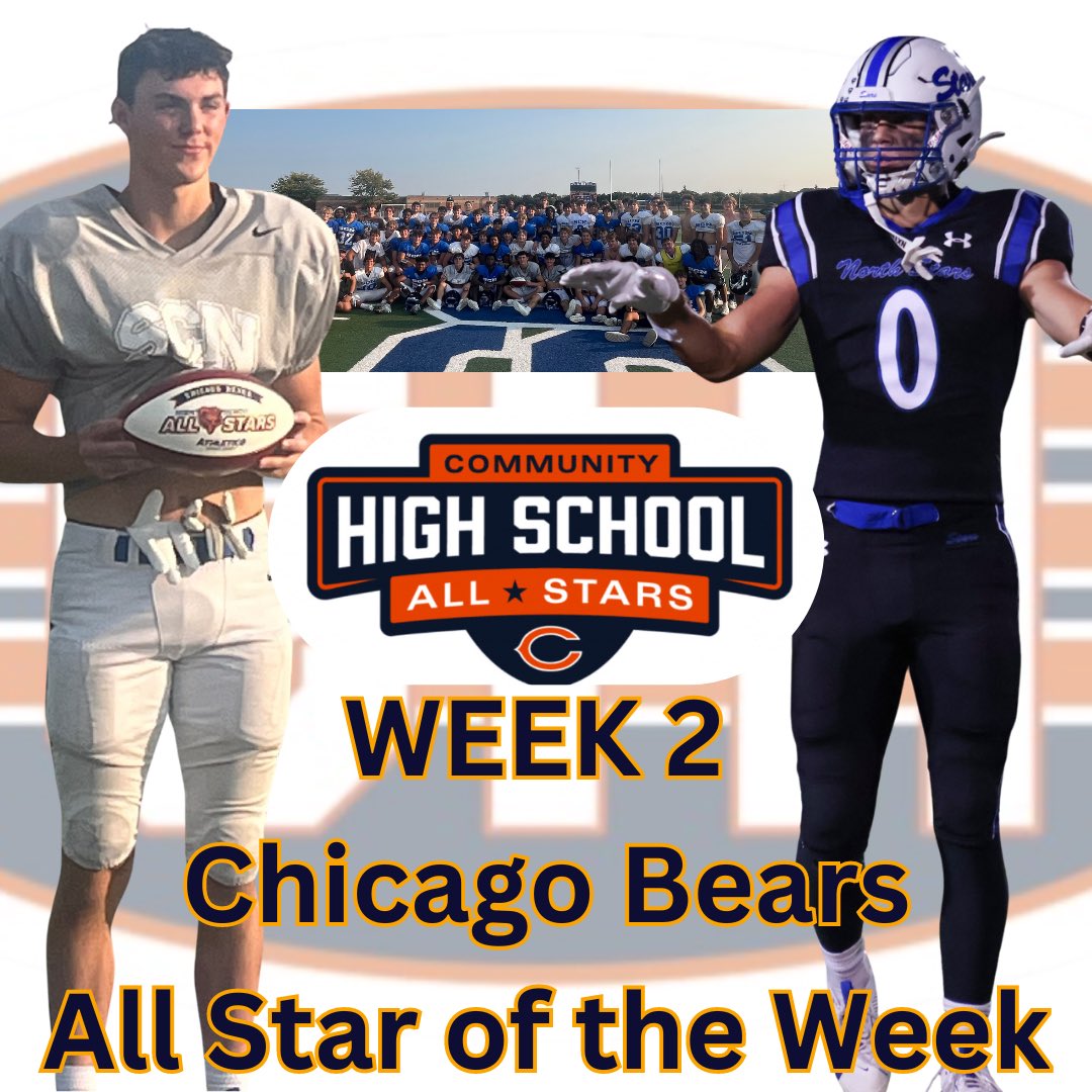 SCNFBOFFICIAL's tweet photo. Congratulations to @SCNFBplayers @aidanmcclure_11 on the honor of being named Chicago Bears 🐻 All Star of the week. A great game deserving of this honor 
@BearsOutreach 
@SCNAthletics @scn4th_Phase @robertpomazak 
13 Tackles 
2 fumble recoveries
1 pick six int 
1 blocked punt https://t.co/wSG8Hw57Fn