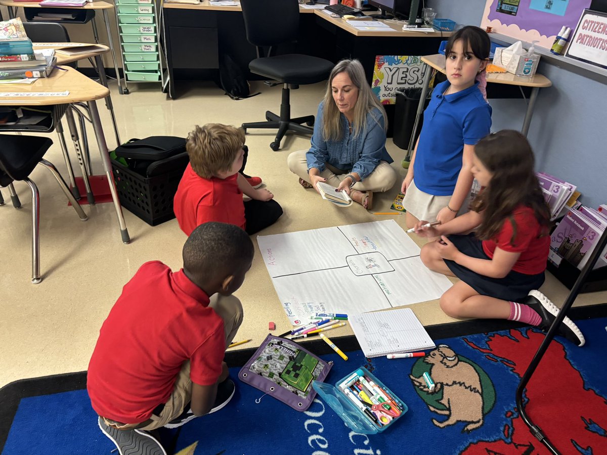 Amazing group work while analyzing characters we have read about in Charlotte’s Web!! 🕷️🕸️🐷🪿🐀🐑 We discussed characters’ feelings, actions, motivations, and traits. So proud of their hard work! 😁💗<a href="/PLEgators/">Palmetto Elementary</a> <a href="/collierschools/">Collier County Public Schools</a>