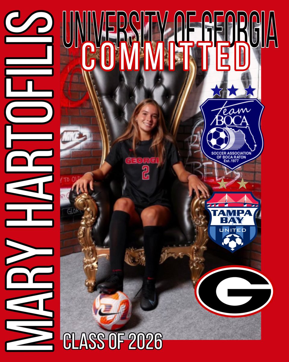 Mary Hartofilis (@mhartofilis_08) on Twitter photo Blessed to announce my commitment to play soccer at <a href="/UGASoccer/">Georgia Soccer</a> !!Thank you to my family for their love and support, to my coaches & teammates for pushing me to be my best on and off the field. Thank you Coach Keidane and the entire coaching staff for this amazing opportunity! Blessed to announce my commitment to play soccer at <a href="/UGASoccer/">Georgia Soccer</a> !!Thank you to my family for their love and support, to my coaches & teammates for pushing me to be my best on and off the field. Thank you Coach Keidane and the entire coaching staff for this amazing opportunity!