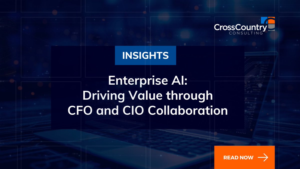 #CFOs and #CIOs can unlock the full potential of #AI by working together to ensure the right balance of risk, cost, and scalability.

Discover how to build a roadmap for AI success with our insights: crosscountry-consulting.com/insights/blog/…

#CrossCountryConsulting #ABetterExperience #GenAI