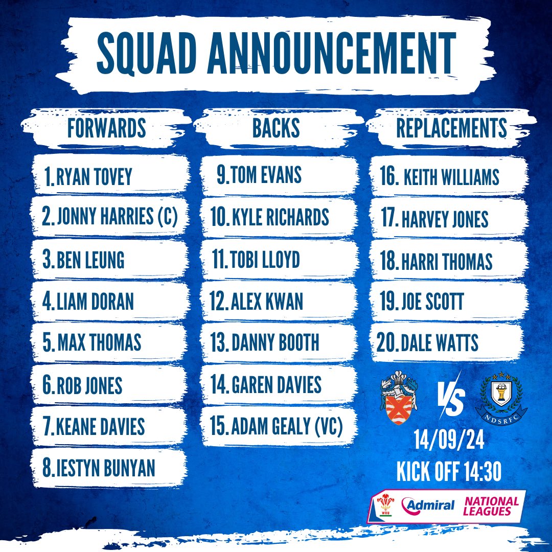 Team announcement for Saturdays opening game vs <a href="/FurnaceUnited/">Furnace United RFC</a>