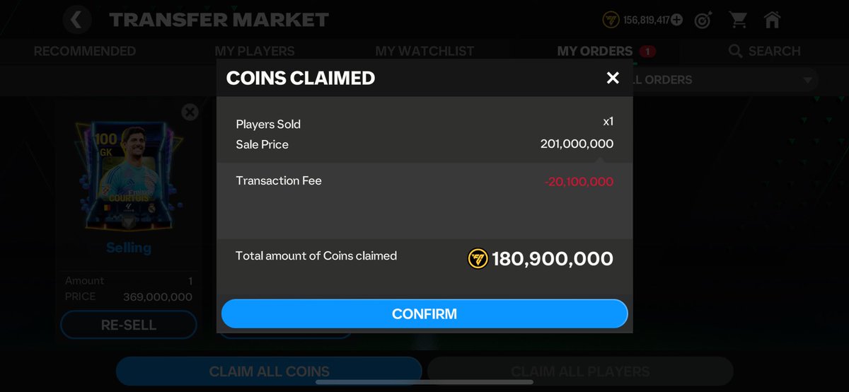 2Godku's tweet photo. @azaylfcmobile @EASFCMOBILE @EAFCMobileForum @FirstHalfYT @EAFCUniverse24 @GigaXGame @BlvckBoiR @fcmobileenews @FcBrownYT @newcomerFM @KJavierFM Bought Courtois and rudiger 
Courtois for 260, sold for 369
Rudiger for 160, sold for 202 https://t.co/ITtjoC5Ch4