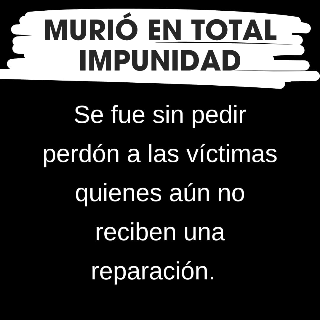 ampaef's tweet photo. Murió Alberto Fujimori, ex dictador responsable de las esterilizaciones forzadas, un crimen de lesa humanidad.
.
Partió sin enfrentar justicia, sin pedir perdón ni pagar reparaciones a las víctimas.
.
Hoy, nos solidarizamos con las personas afectadas por sus políticas. 1/2 https://t.co/lAtEMWMHzJ