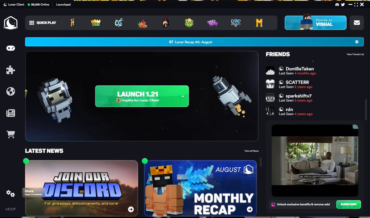 TF??? <a href="/LunarClient/">Lunar Client</a> why do you now serve ads on your client????