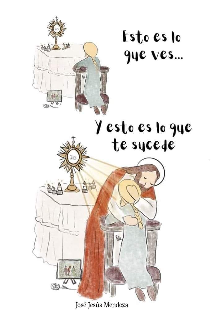 “Qué gran fuerza da a las almas que aman a Jesucristo el visitarlo con frecuencia en el Santísimo Sacramento”.

🙏❤️