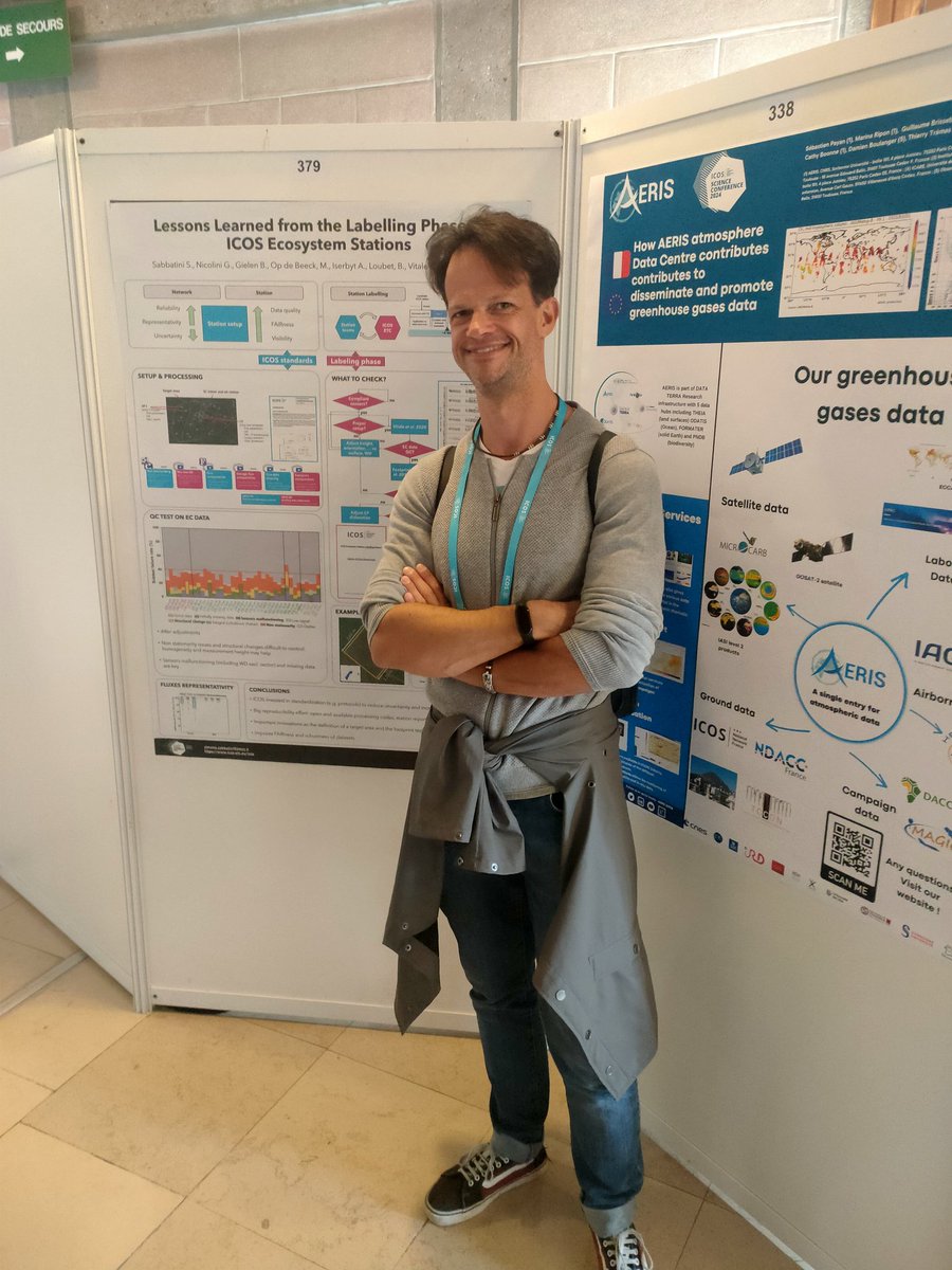 sabbas's tweet photo. The #ICOS2024SC has come to an end. Happy to have presented with 2 posters: an overview of the results of the labelling phase of ICOS ecosystem stations so far; and the @EarthMonitorOrg project and its in-situ WP4 led by @CmccClimate! https://t.co/5zBEmO02wL