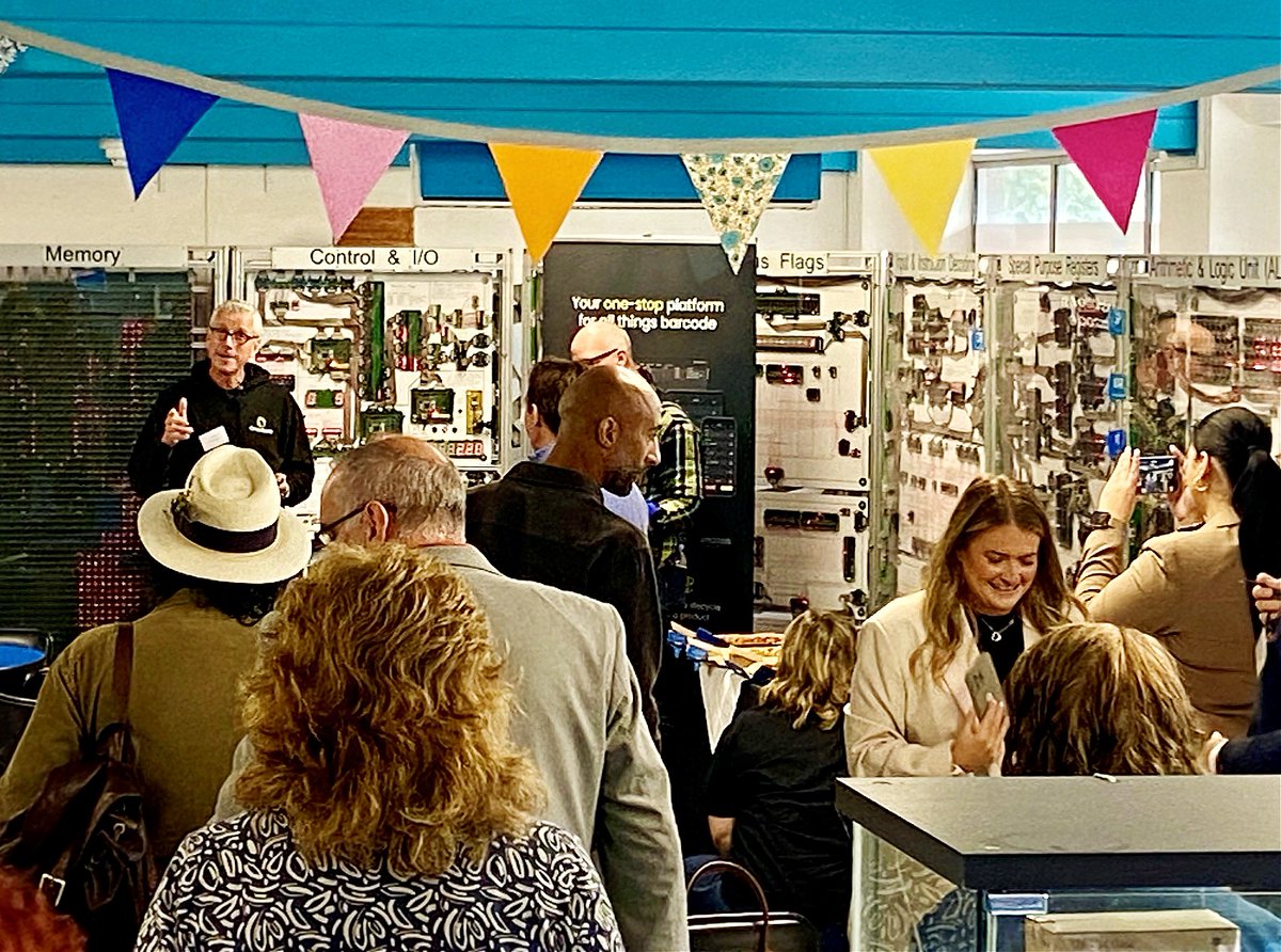 computermuseum's tweet image. Today we were delighted to host the launch of our new temporary exhibition, &apos;Celebrating 50 Years of Barcode Scanning&apos;. Huge thanks to @OrcaScan and @DatalogicGroup for this unique opportunity!

#BarcodeTechnology #ComputingHistory #TechHistory #CamTechWeek