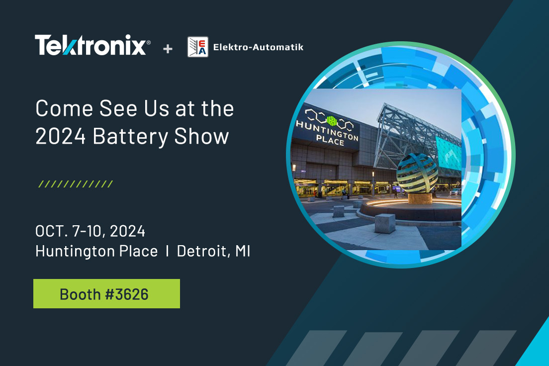 tektronix's tweet image. Join us @TheBatteryShow North America 2024! Where we will be showcasing special demos and exclusive insights into our cutting-edge power testing solutions, driving the future of test and measurement.  We look forward to seeing you there!
#TheBatteryShow #TestAndMeasurement