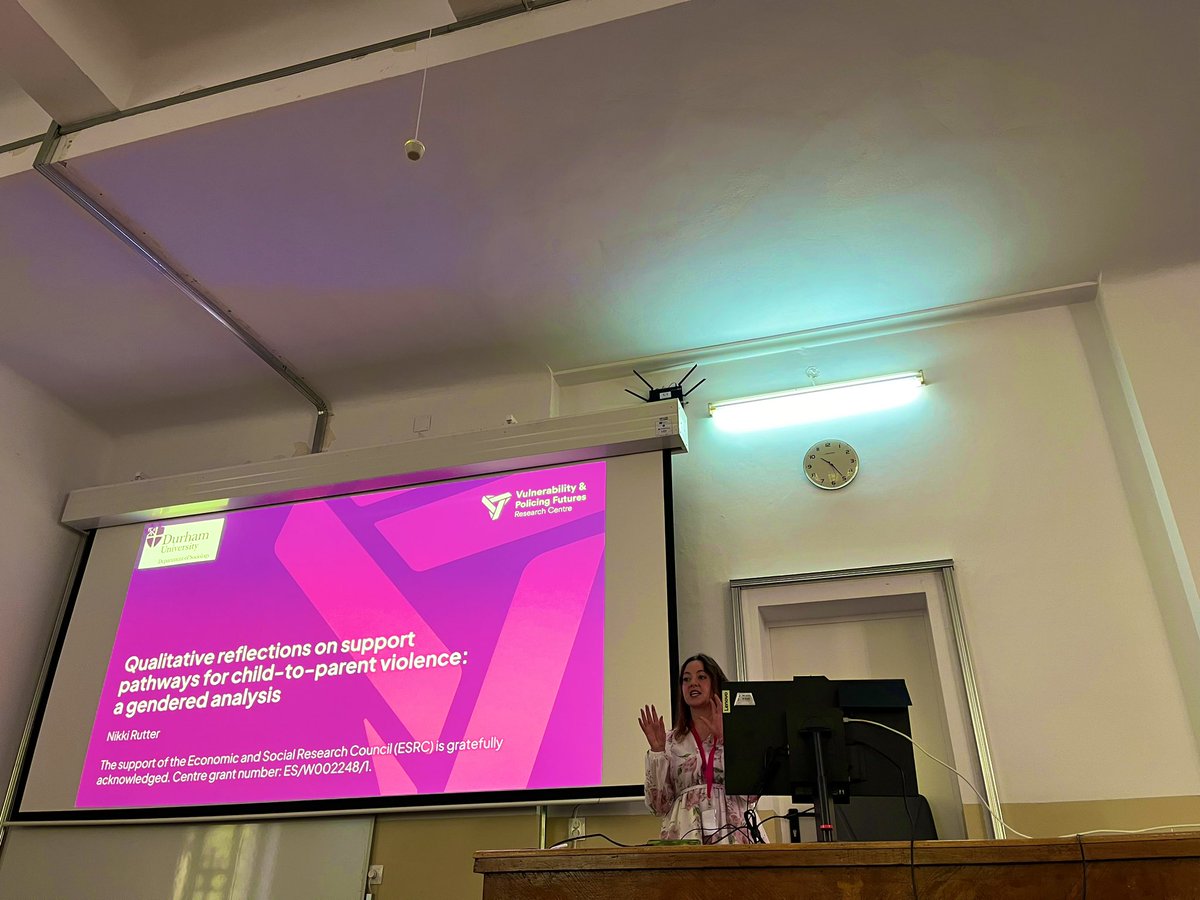 Happy to support and learn from the fantastic presentations of <a href="/CRiVADurham/">CRiVA</a> colleagues on  responses to children's disclosures of domestic abuse, pathways to support on child to parent violence and abuse, perspectives on justice, and policing and PSHE in schools #Eurocrim2024