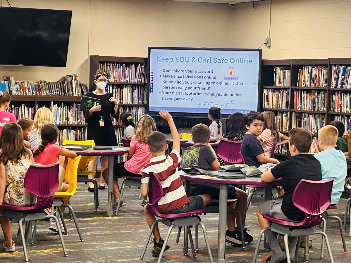 Natalie Hostutler (@mrshostutlerela) on Twitter photo Mrs. Schwartz did an amazing job teaching 4th graders how to take care of “Carl the Chromebook” as well internet safety. <a href="/mrs_schwartz/">Beth Schwartz</a> is a tech treasure in Amherst! 💚💛💻 Mrs. Schwartz did an amazing job teaching 4th graders how to take care of “Carl the Chromebook” as well internet safety. <a href="/mrs_schwartz/">Beth Schwartz</a> is a tech treasure in Amherst! 💚💛💻
