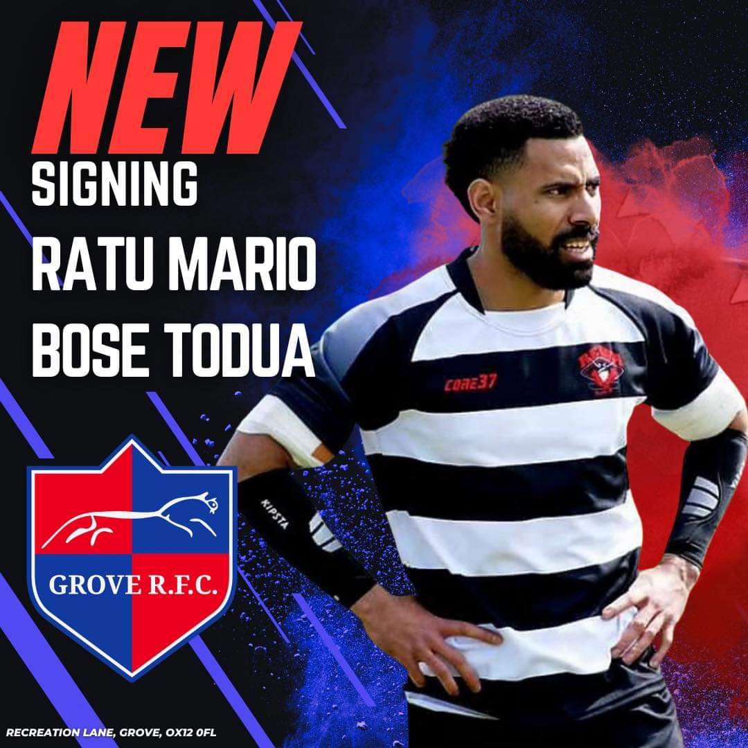 GroveRFC's tweet image. NEW SIGNING Ratu Mario Bose Todua Position: utility back. Please join us in welcoming Mario to the Grove RFC family. Come down to Cane Lane this Saturday to watch our first home game of the season. Interested of playing rugby at Grove RFC?, get in touch!!