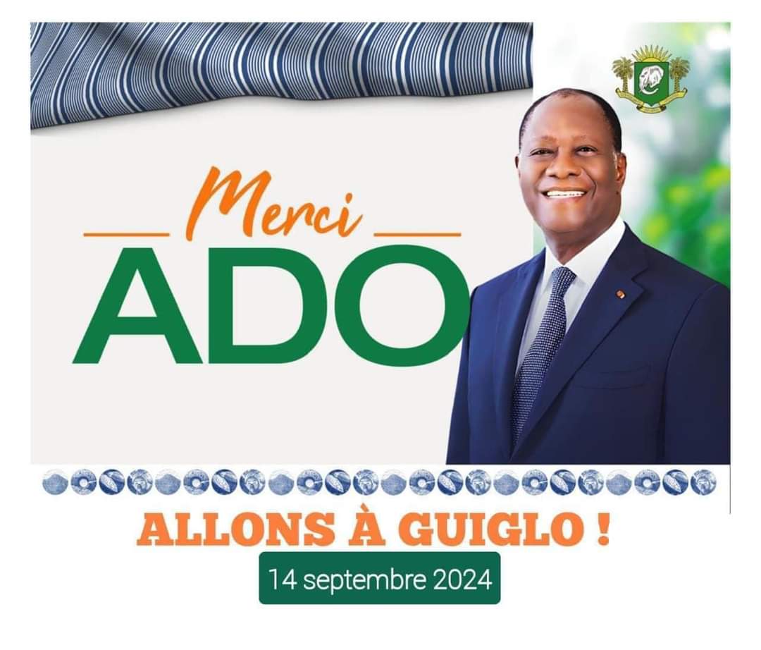 KassimDoumbia13's tweet photo. #AllonsAGuiglo
Le président #Alassane_Ouattara nous a offert ce qu'il y a de plus précieux pour l'homme : la paix et la sécurité. Il a rendu à notre pays sa grandeur.
La meilleure manière de dire notre Merci, c'est d'être nombreux à Guiglo,le samedi 14 septembre 2024
#MerciAdo https://t.co/tsU61gtt7X