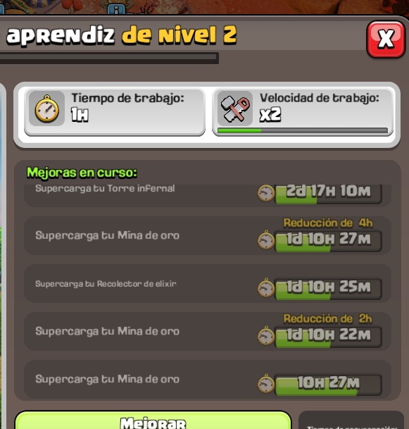 FrAntoMP's tweet photo. @ZolokOficial @Style_coc saben que pasa con el constructor aprendiz lo he puesto a trabajar en acelerar unas mejoras de supercarga pero no se reducen los tiempos realmente https://t.co/1kTr71qKVA