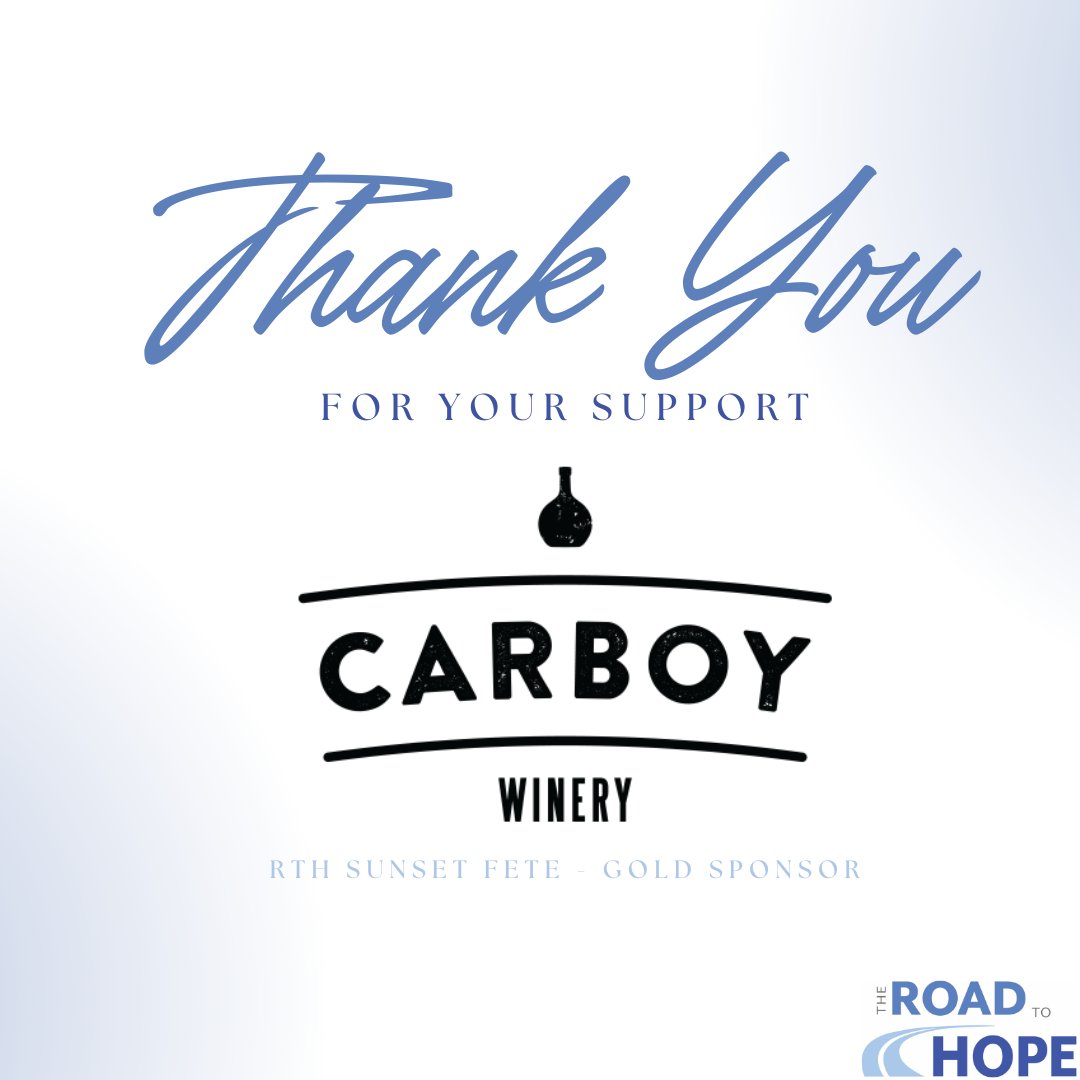 TheRoadToHope's tweet photo. Excited to have Carboy Winery as a Gold Sponsor of The Road to Hope’s Sunset Fete! Since 2016, they’ve elevated CO wine with award-winning wines from Colorado’s Grand Valley &amp; WA's Horse Heaven Hills. Thank you for your support! https://t.co/IPUcDzo3n3
