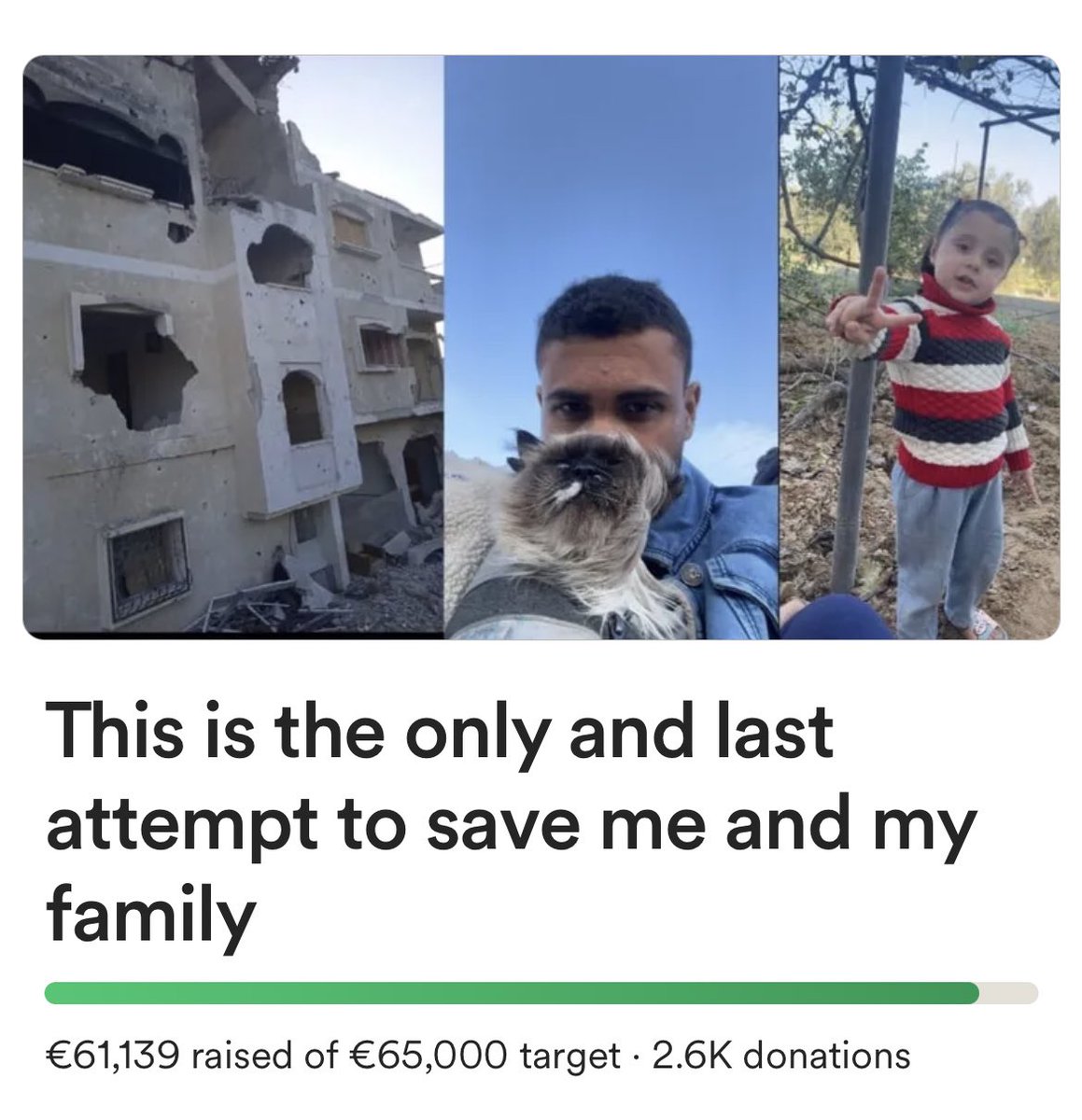 I BEG U AGAIN , DONT SKIP!!

We’ve already reached 61k and we’ve 861€ left to reach 62k, our next goal is to achieve the goal we created the campaign for 65k, We’ve set 2days as a challenge so let's achieve our overall goal before the second day is over.

gofund.me/1c5efd15