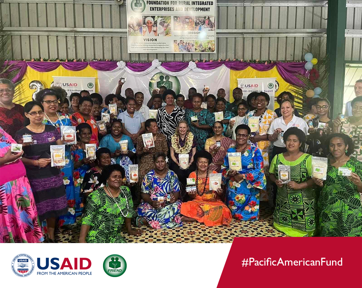 Congrats to <a href="/FRIENDFiji/">FRIEND Fiji</a> on 22 years of impact! With support from <a href="/USAID/">USAID</a> #PacificAmericanFund, they have trained over 3000 people in  food processing, business and financial management! These innovations boost market opportunities and economic resilience in Fiji! #Livelihoods