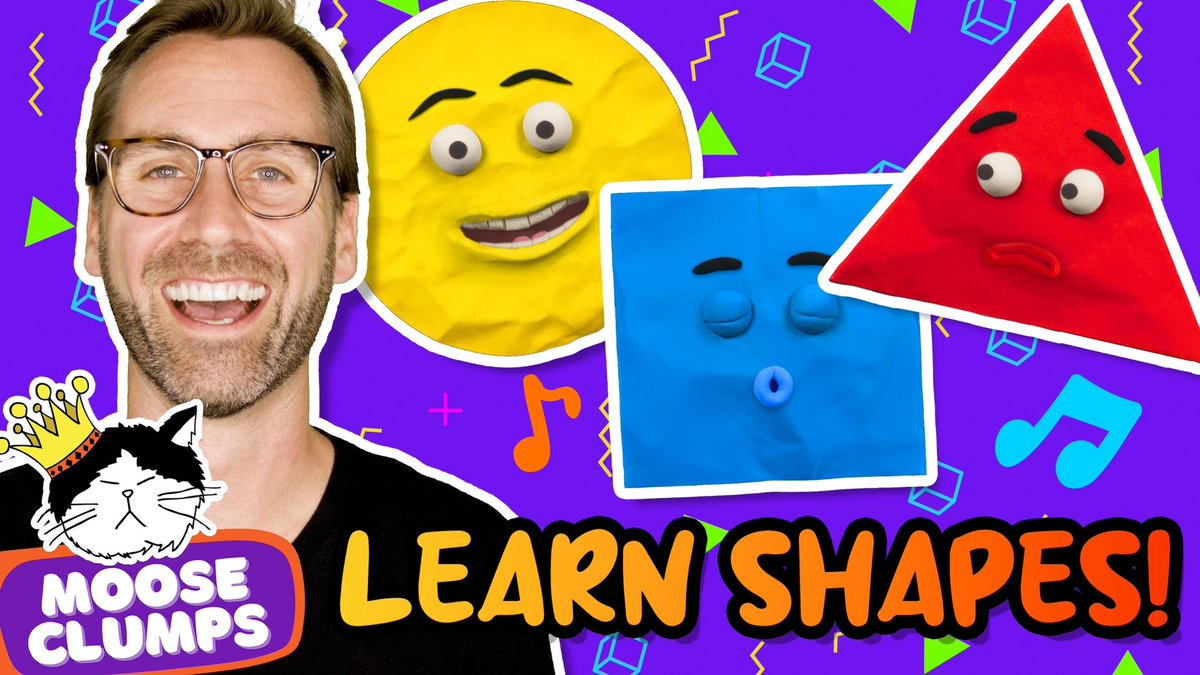 mooseclumps's tweet photo. Circles, Triangles, and Squares, OH MY!! 🟡🔺🟦 Our SHAPES music video is flying solo!!! https://t.co/gMgtOT4HDh

#Mooseclumps #KidsMusic #YouTubeKids #SongsForKids https://t.co/827cAvrMuO