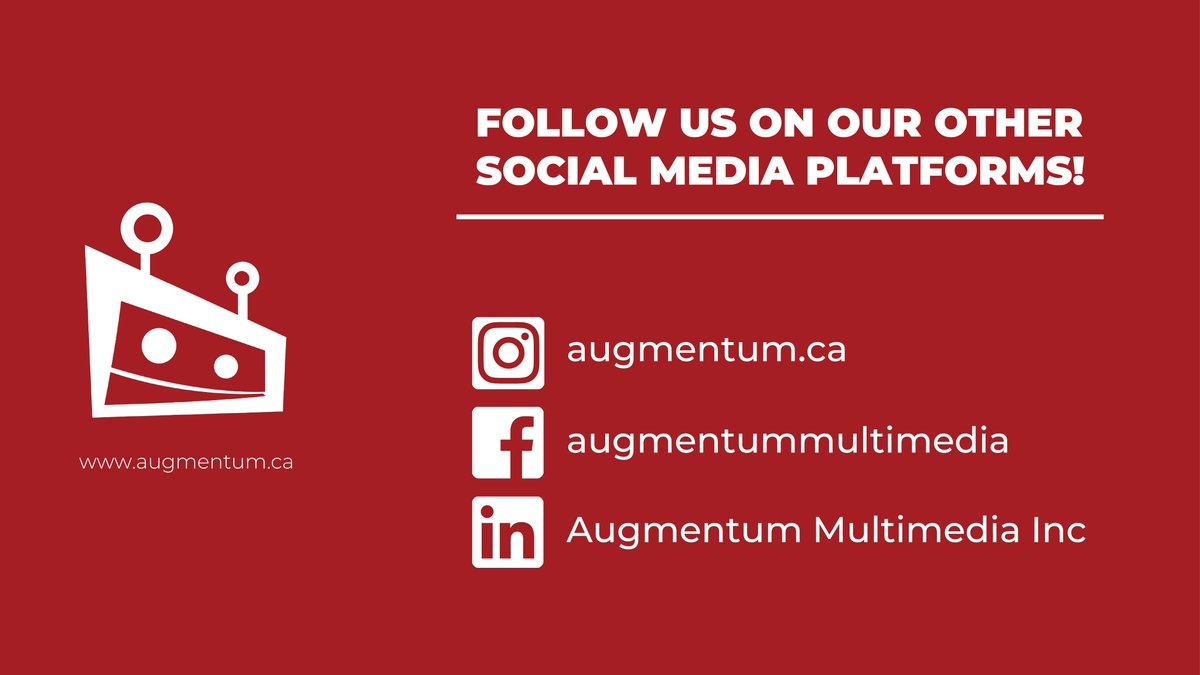 Stay connected with us across all platforms for the latest updates, exclusive content, and more! Follow us on Facebook, Twitter/X, and LinkedIn to never miss a post. 🎥

📸 instagram.com/augmentum.ca/
👍 facebook.com/augmentummulti…
💼 linkedin.com/company/augmen…

#StayConnected #SocialMedia