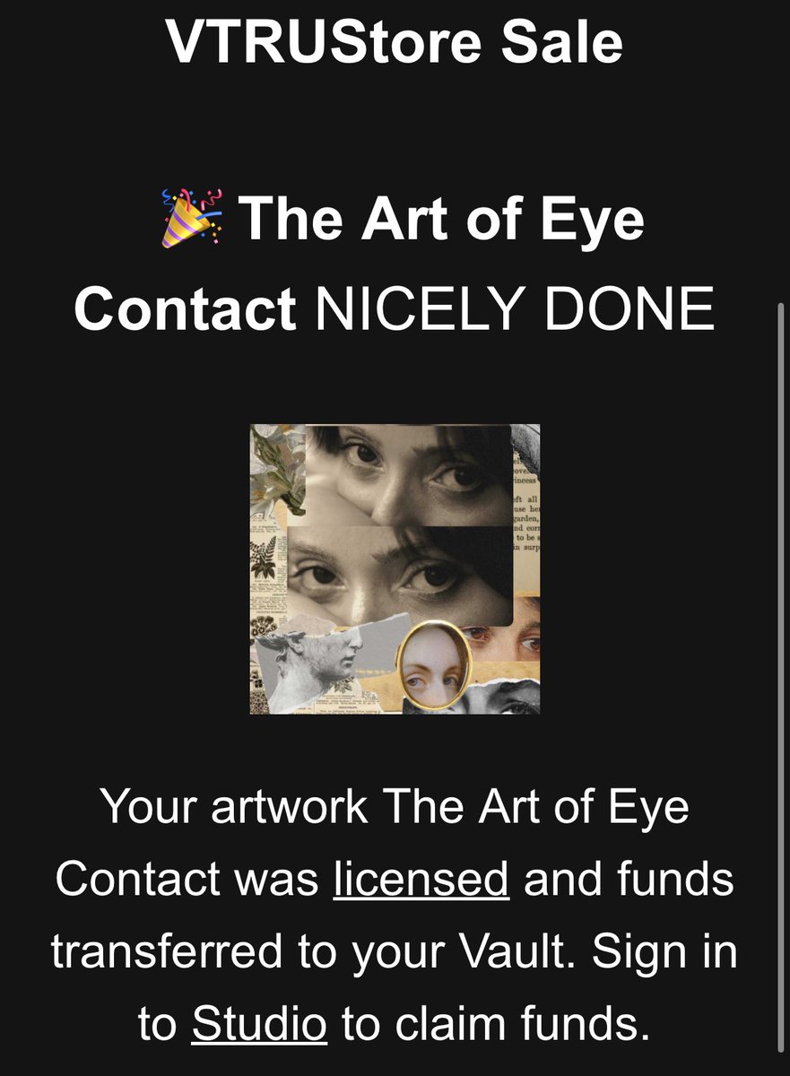 Thank you Nik for collecting my collage artwork “The Art of Eye Contact” <a href="/techbubble/">Nik Kalyani - Freedom for Iran</a>. 
I did not even advertise this one on X or any other platforms and I admire Vitruveo for this. 
It was huge headache for most of us trying to advertise our work instead of creating another one.