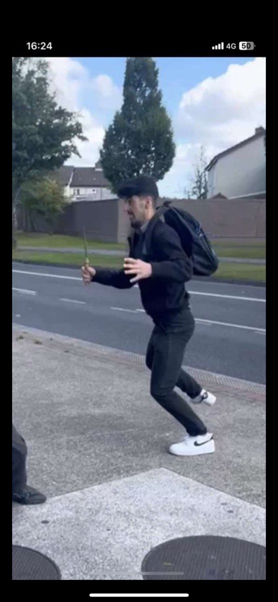 anonymousirishg's tweet photo. Blanchardstown. 18 year old student trying to stab 13 and 14 year olds from Blakestown comm school. Students found him wandering the halls alone minutes after this happened. The school was on lockdown and he still got in. He had the weapon in his bag don’t let them keep it quiet. https://t.co/Kiz1UhGsv9