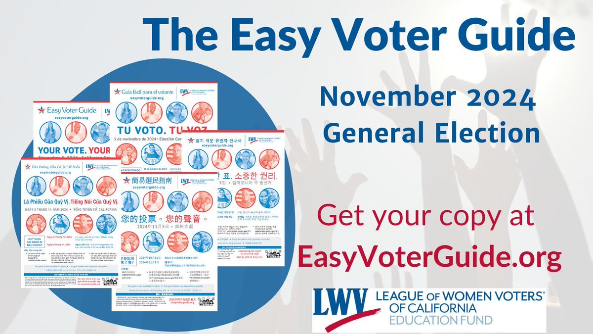 🗳️ Ready to make your voice heard? Get informed with the #EasyVoterGuide! Navigate the elections confidently with clear, nonpartisan info about the election and the CA ballot measures. Don’t let confusion keep you from voting! 
👉🏽 Check it out: easyvoterguide.org 
#CAVotes