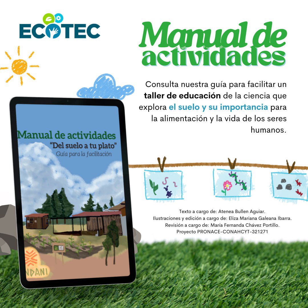 🌱🍽 Explora el mundo bajo tus pies de la mano de este manual descargable 'Del suelo a tu plato' y descubre cómo la ciencia del suelo nos conecta con los alimentos que disfrutamos cada día. ¡Disponible ya en nuestra página web! 

👉🏻Descárgalo aquí: bit.ly/3B574q9
#Ecotec