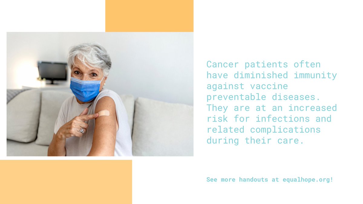 View the list of recommended vaccines:  ow.ly/LGnC50TmqWb

See more handouts like these at ow.ly/UJG650T5OuO!  #bcsm #cancer #cancerawareness #breastcancer #cervicalcancer