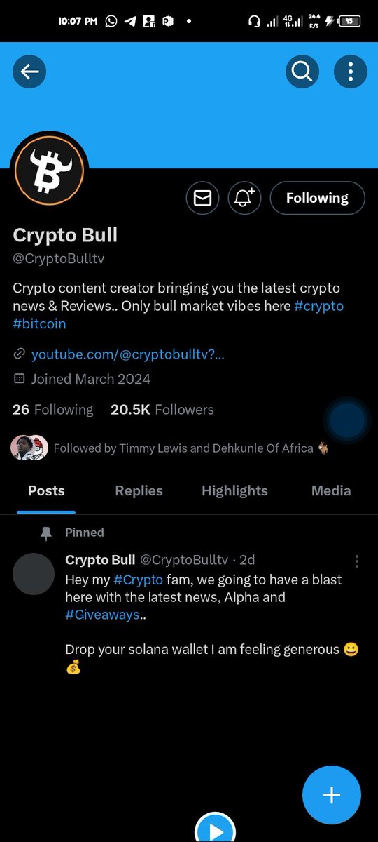 AyoolaMatthew7's tweet photo. @Timmyofdelta @CryptoBulltv @Onlineboss_ Done🤲 https://t.co/9VpsaZre9F