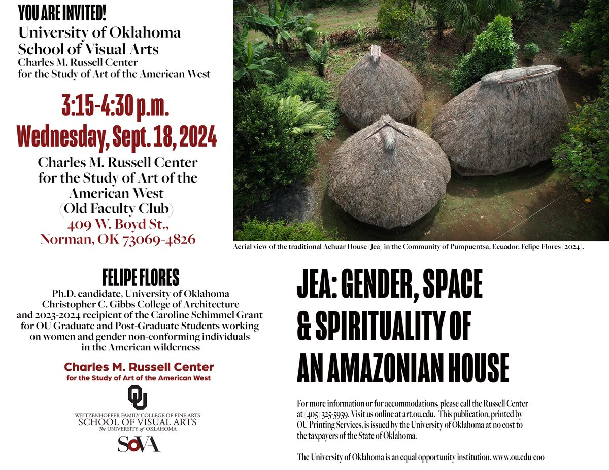 You Are Invited! 3:15-4:30 pm, Wednesday, Sept. 18, 2024, at The Russell Center, 409 W. Boyd, Norman, OK (Room 101 of 2 story red-brick at NW back corner of Boyd House... follow white fence back!  No charge!  Refreshments served! ?=405-325-5939 Russell  Ctr.