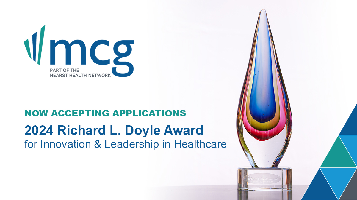 MCG (@mcg_health) on Twitter photo Are you working at a #hospital, #payer, or gov't entity that uses MCG #EBM solutions to improve patient outcomes, optimize efficiency, or manage costs? If so, consider applying for the 2024 Doyle Award for #Innovation & #Leadership in #Healthcare: bit.ly/3zsnBE2 Are you working at a #hospital, #payer, or gov't entity that uses MCG #EBM solutions to improve patient outcomes, optimize efficiency, or manage costs? If so, consider applying for the 2024 Doyle Award for #Innovation & #Leadership in #Healthcare: bit.ly/3zsnBE2
