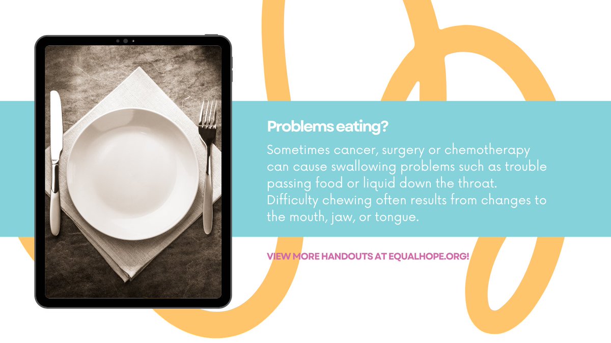 Make eating easier!  ow.ly/GEWx50Tmr9e

See more handouts like these at ow.ly/UJG650T5OuO!  #bcsm #cancer #cancerawareness #breastcancer #cervicalcancer