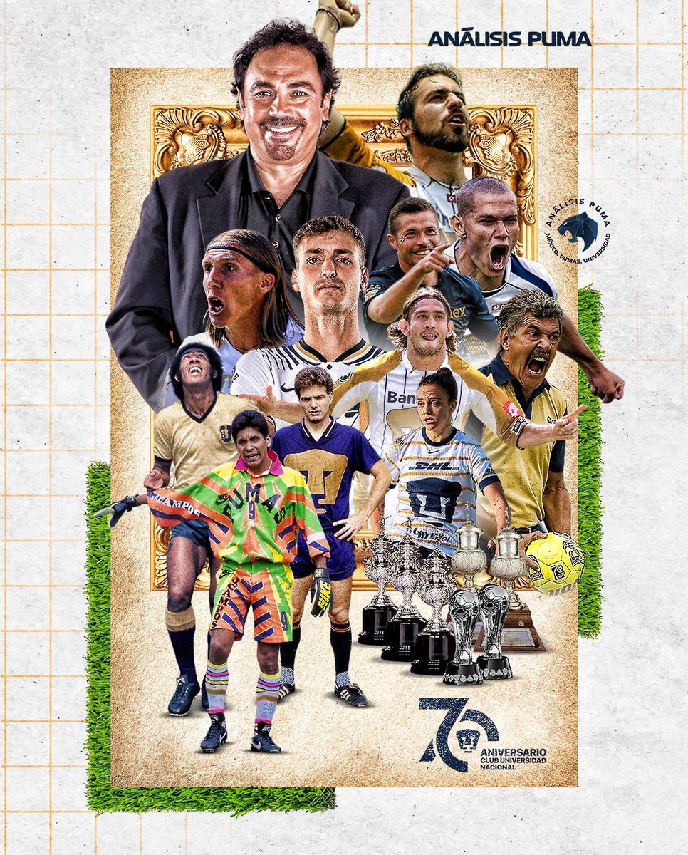 AnalisisPuma's tweet photo. ¡Felices 70 años, @PumasMX !

Por más años y torneos que podamos compartir desde acá.

Un equipo que nació grande, y que jamás dejará de serlo. #HIS70RIAYPASIÓN https://t.co/TDs7tjipQj