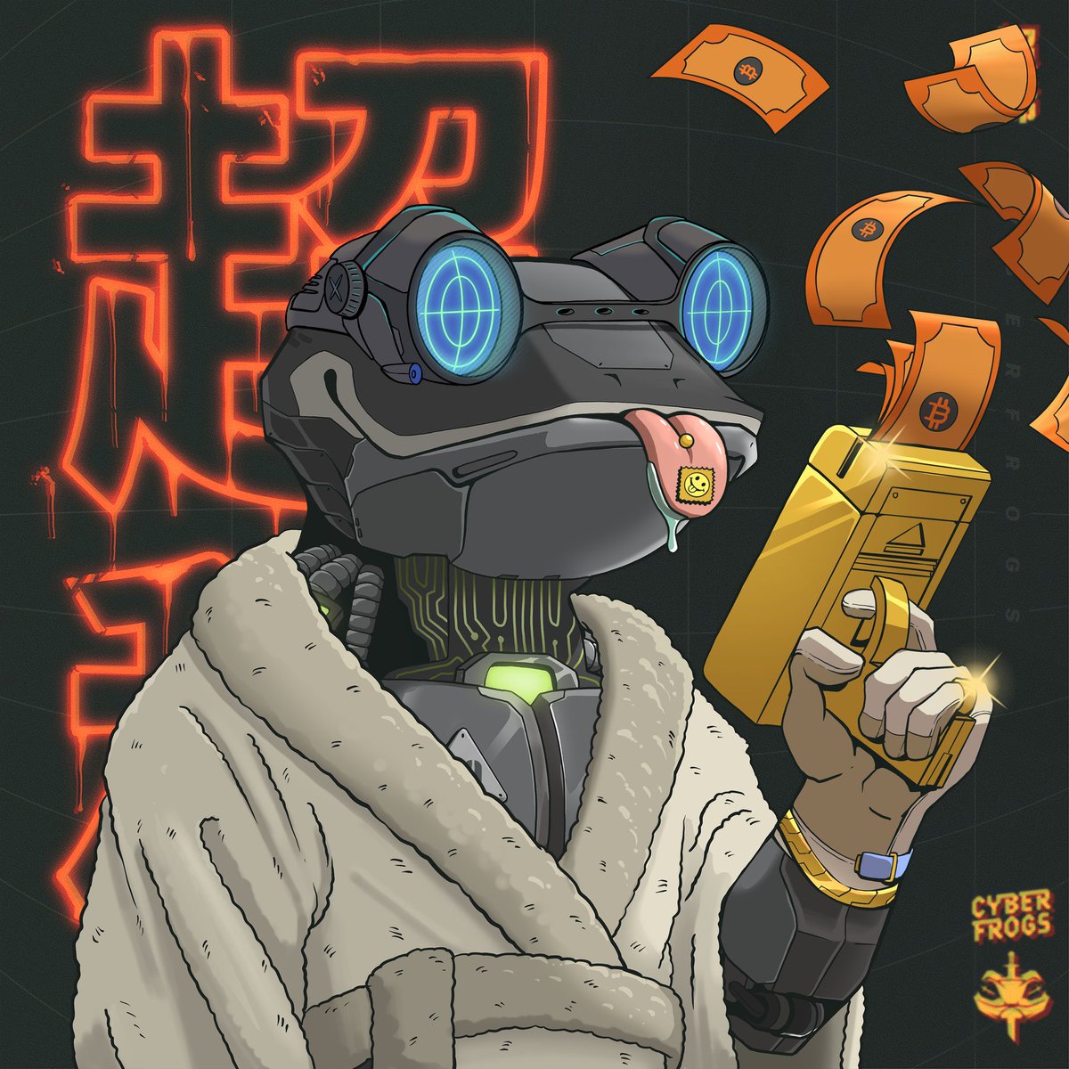 CyberFrogsNFT's tweet photo. Dear @toly,

We upgraded your Frog so you didn't have to. 

Frog regards, 
!FF https://t.co/SA5rS1k72X