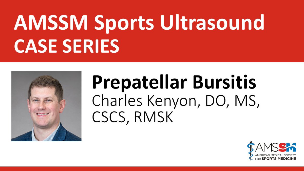 AMSSM (@theamssm) on Twitter photo 💡 Remember to join Dr. <a href="/C_KenyonDO/">Charles Kenyon, DO, MS, CSCS</a> tomorrow morning at 8:30 am ET for a #SportsUltrasound Case Presentation on Prepatellar Bursitis.
🔗 Find the link to join here: bit.ly/AMSSMEvents 💡 Remember to join Dr. <a href="/C_KenyonDO/">Charles Kenyon, DO, MS, CSCS</a> tomorrow morning at 8:30 am ET for a #SportsUltrasound Case Presentation on Prepatellar Bursitis.
🔗 Find the link to join here: bit.ly/AMSSMEvents