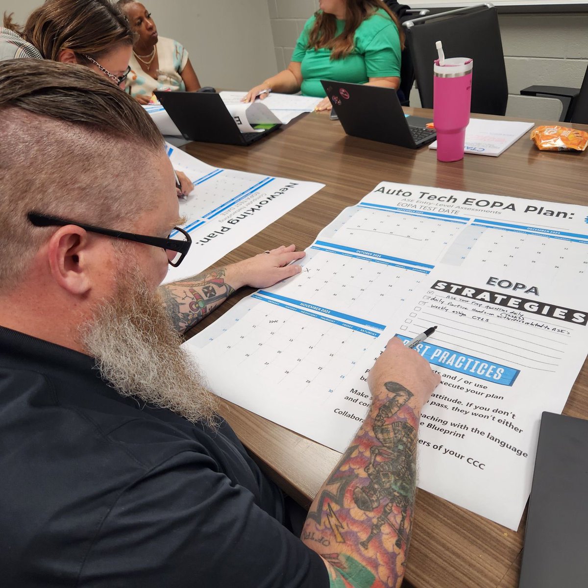 DecuirDr's tweet image. CITA EOPA workshop. Sharing Best Practices and Developing Plans. Credentials Matter! @cita_ccsd @Cita_CG @CobbCtae  @GeorgiaCTAE #CTAEdelivers @ALDCOBB1 #doingdriveslearning