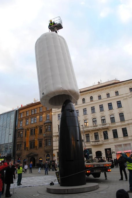 SvobodaLab's tweet photo. Brno is preparing for an upcoming apocalypse intensely. #phallusthursday https://t.co/NcTagvOZh8