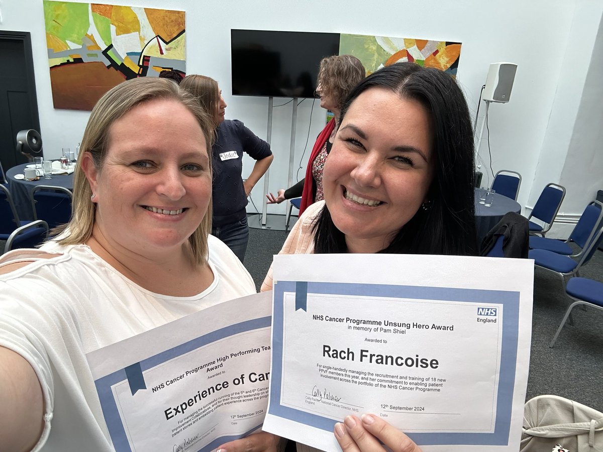 susiejoyoung's tweet photo. At the Cancer Programme Away Day & my team won the High Performing Team award for successful running of the #cancercollab. Proud of my team especially @clairem7523 as without her the it wouldn’t exist! @AnnaRarity3
Also congrats to @NHSRachListens who won the unsung hero award https://t.co/5GJORtAy9x