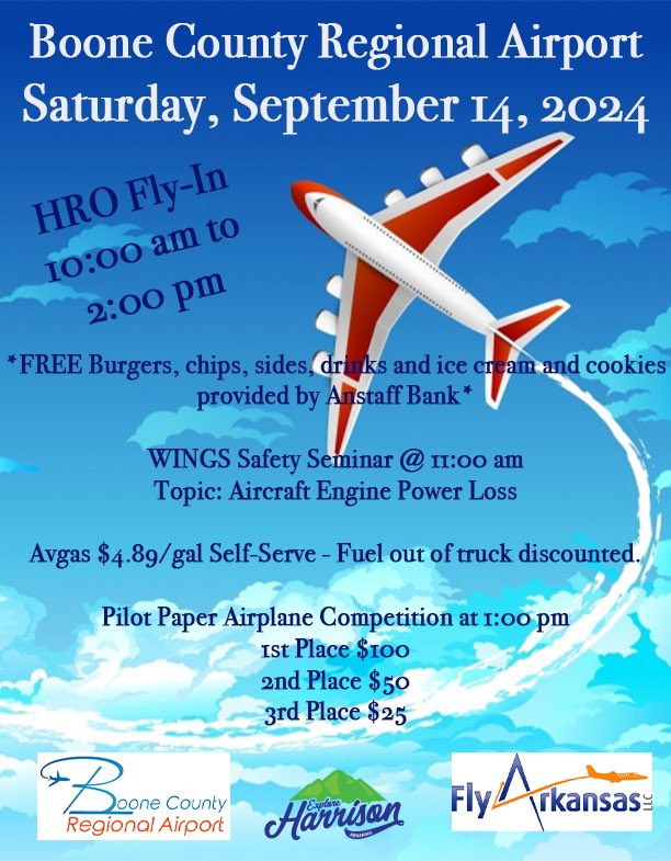 FlyHro's tweet image. Fly into HRO for a fun time! #flyhro