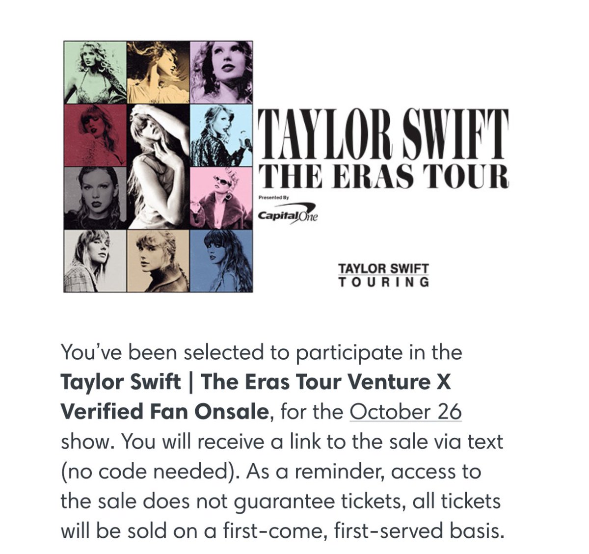 jessdenehan's tweet photo. So happy I decided on being a venture x girly☺️🙂‍↕️ #TaylorSwift https://t.co/7YiVGERoNB