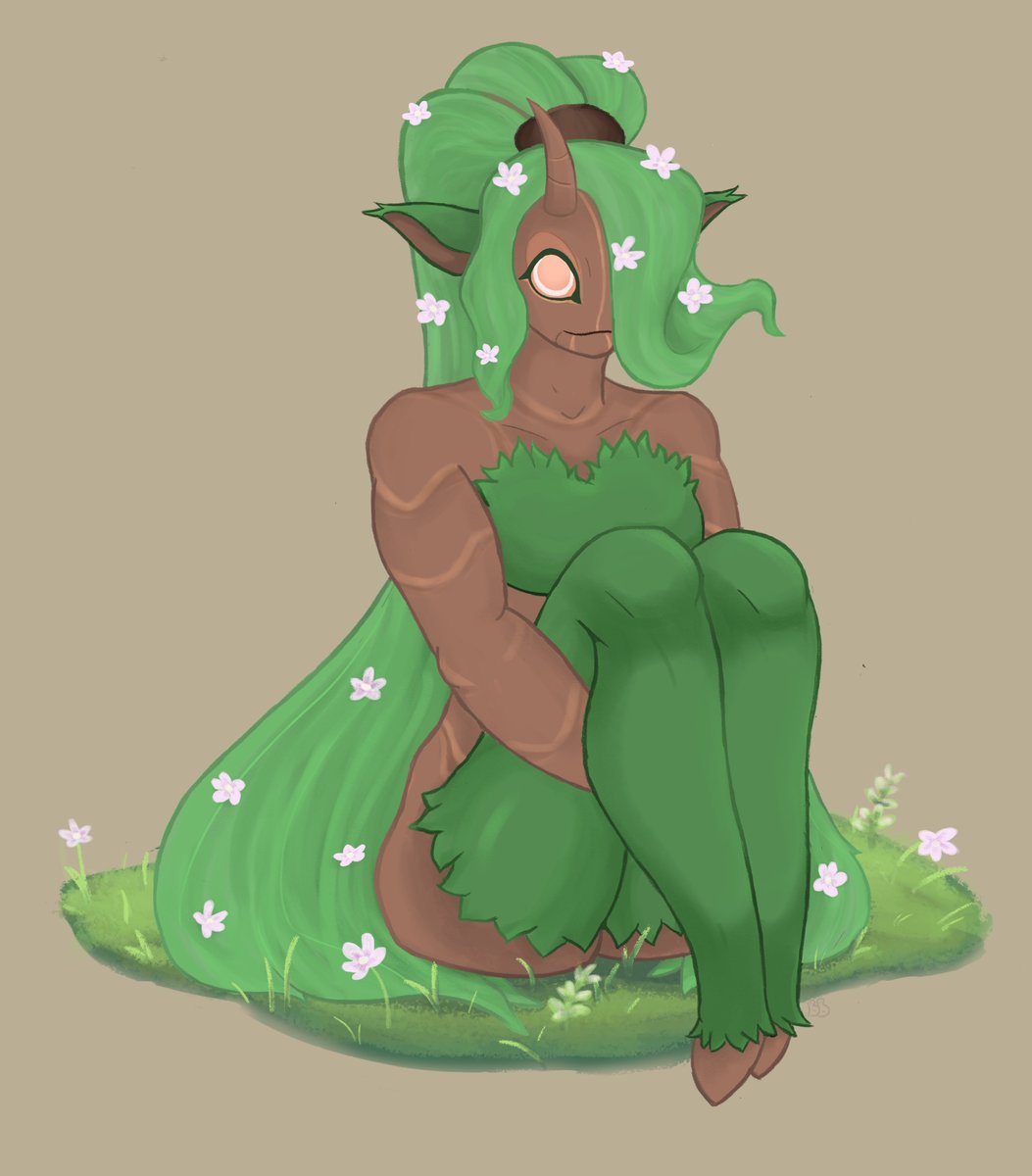 Here is my Nymph! 

Shes in a good mood thanks to the newly bloomed flowers🌺

Hope you like it!